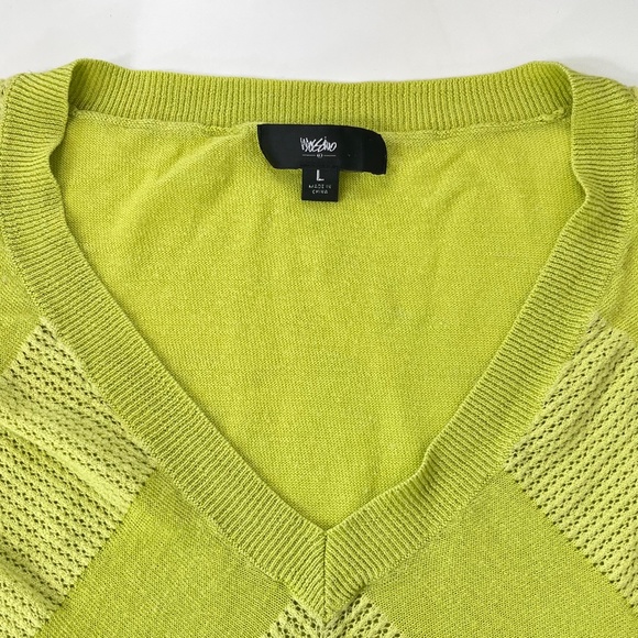 Mossimo Neon Green Top Blouse Shirt ((size Large)) - Picture 5 of 7